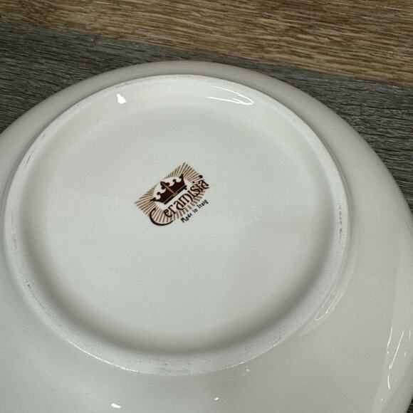 Ceramisia Italy stoneware Serving Bowl Apple tree 10” Pasta Bowl ~set Of 3 - Picture 12 of 12